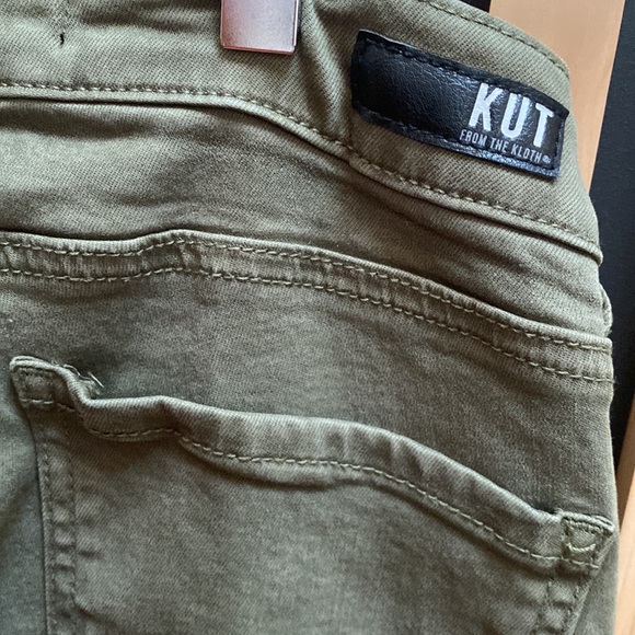 Kut From the Kloth jeans in rich army green. - Picture 3 of 9